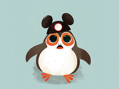 Porg! ears illlustration mouse porg star wars