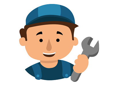 Hand Services Man Illustration flat design hand services illustration man