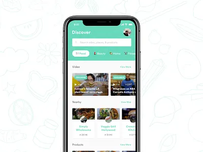 Old Explorations content feed ios mobile ui ux