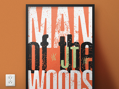 Man of the Woods (JT) | Typographical Project album america country funk graphics illustration music rb simple single song text