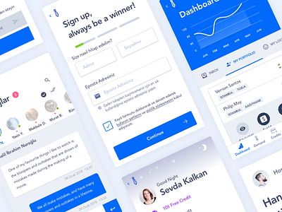 Insurance UI account dashboard demand form insurance messages mobile responsive signup