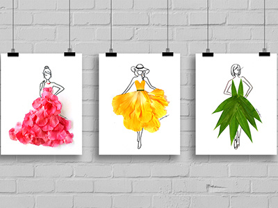 Flower Girls fashion fashion illustration illustration paper art