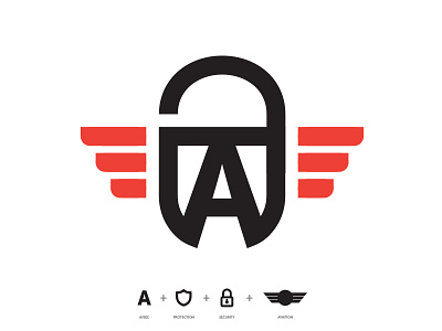 AVSEC airport aviation design graphic design icon logo monogram protection security