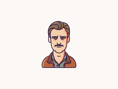 Steve Murphy avatar character emoji fbi icon illustration mafia narcos netflix pablo escobar steve murphy yatish asthana