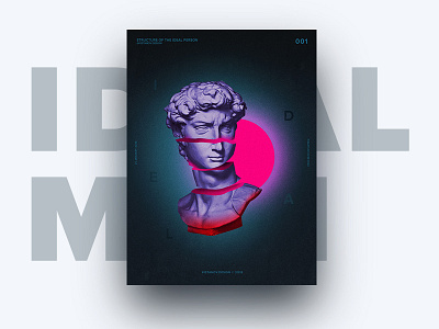 David (Michelangelo) / POSTER abstract art branding daily david gradient illustration michelangelo modern poster trandly typography