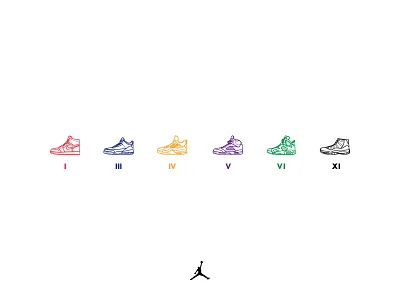 #055 Icon Set v2 air basketball dailyui icon jordan minimal mj nba nike ui ux