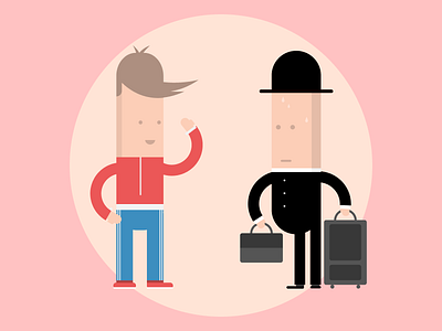 Meet and greet characters illustration people ui