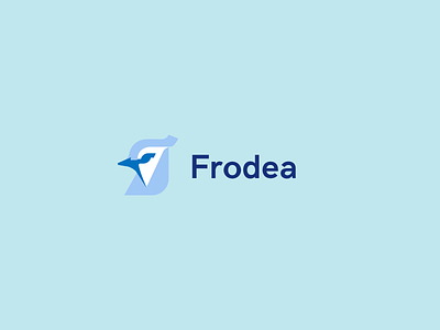 Frodea Dribbble bird blue jay logo minimal swallow