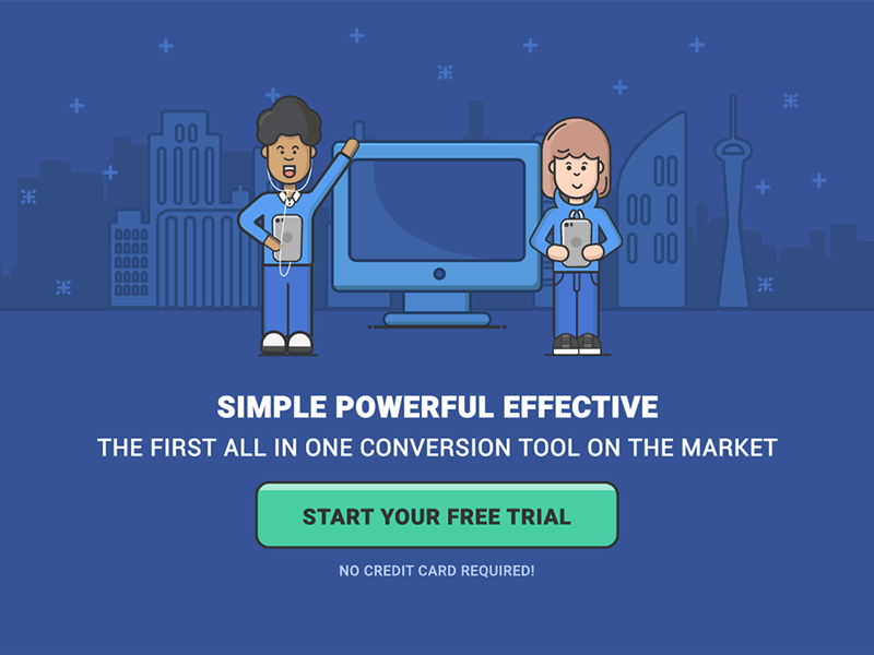 Trial Call to Action call to action cta illustration marketing software trial