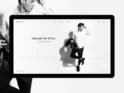 Capo Carisma clean clothes design e commerce fashion men minimal store ui ux web white