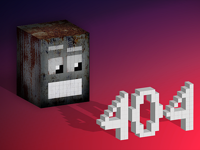 404 Apprehensive Robot 404 illustrator isometric page not found photoshop robot