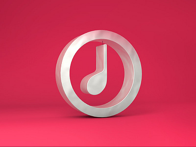 🎵 c4d icon music red