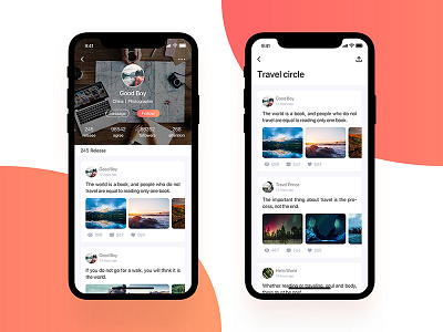 Dribbble app travel