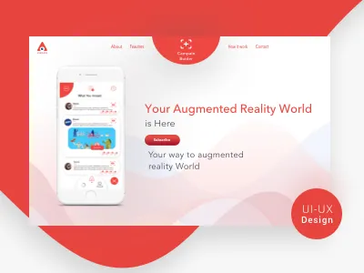 Augmania design red design ui ux mobile web