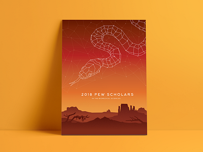 Kingsnake arizona constellation geo geometric illustration kingsnake landscape poly poster snake