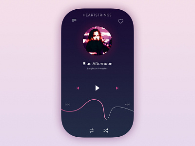 DailyUI 009 - Music Player 009 app daily ui challenge dailyui graphic design interface mobile music player ui ui design ux