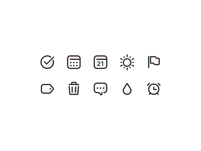 Todoist icon style exploration exploration iconography test todoist