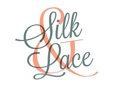 Silk And Lace Boudoir Photography Logo ampersand and boudoir branding illustrator lace logo multiply photography silk wordmark
