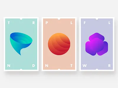 Icon designs abstract app flower gradient icon icon design planet shape tornado