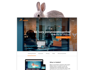 Daily UI #3: Landing Page daily ui desktop hero landing page rabbit redesign ui ui design ux