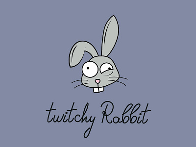 Twitchy Rabbit logo animal design funny logo mascot rabbit thirtylogos twitch