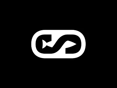 SeaMe Beachwear fish grid logo mark monogram negative space ocean s sea surf water wave