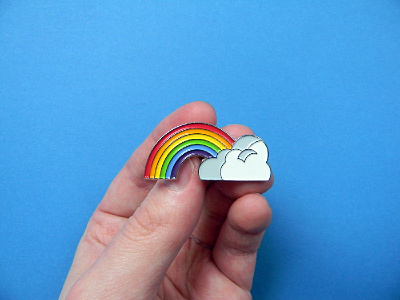 Somewhere albert kennedy trust enamel pin graphic design illustration lgbt rainbow