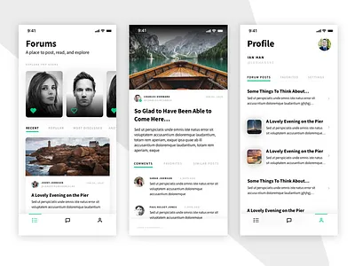 Hello, Dribbble! debut detail forums ios mobile profile
