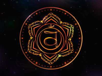 2 Chakra Svadhistana in Orange chakra esoteric illustration mandala svadhistana vector