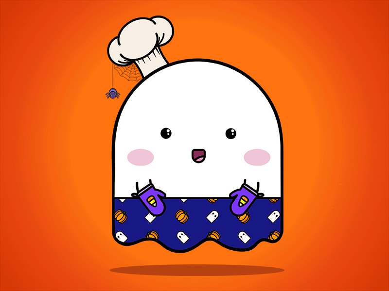 Ghost Chef GIF character chef float ghost halloween illustrator