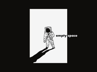 Empty Space astronaut design empty futura graphic harryvector illustration line minimal space type typography