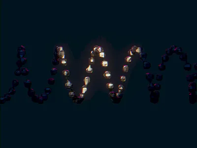 36 Days of Type: W 36 days of type 3d blender particles w