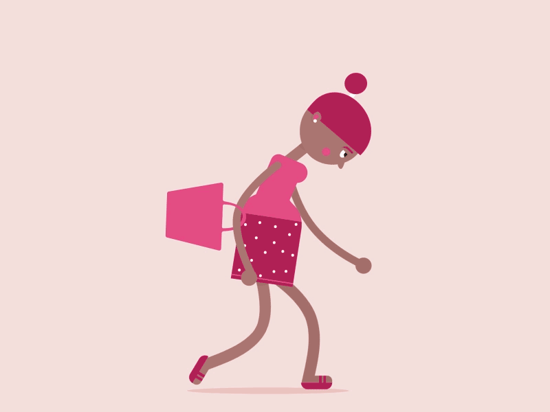 Lucky Day bird debut lady poop walkcycle