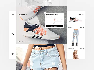 shoppable instagram scroll fashion grey insta shop instagram instashop interface shop shoppable sneakers streetwear