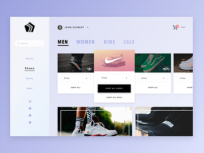 E Comm Template adidas apparel clothes collection design e commerce filter nike shoes shop site web