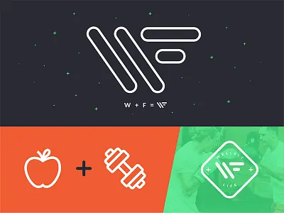 WellFit Branding Update apple branding exercise fitness freelance life hustle logo nutrition weight workout