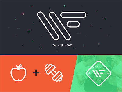 WellFit Branding Update apple branding exercise fitness freelance life hustle logo nutrition weight workout
