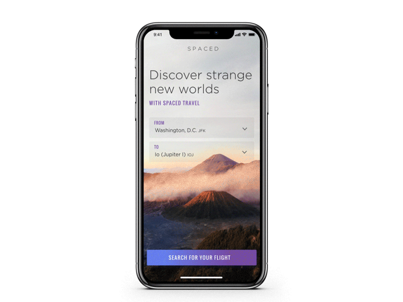 #SPACEDchallenge App Destinations animation app design booking design flights interaction microinteraction space spacedchallenge travel ux