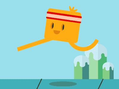 Boxboy character gif running