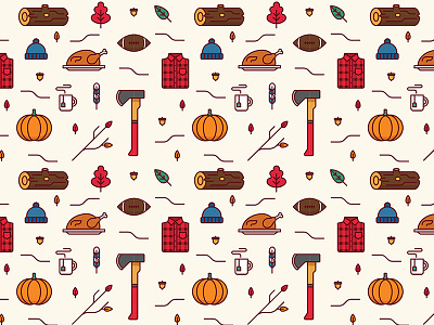 Wrapping Paper axe fall feather leaf log pumpkin shirt tea