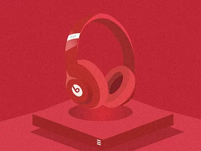 Music earphone illustration ui