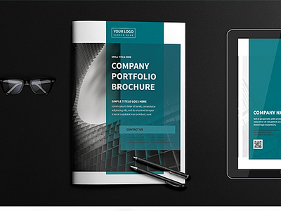 A4 Business Company Portfolio Brochure brand brochure catalogs catalogue clean corporate customisable design free logo print template