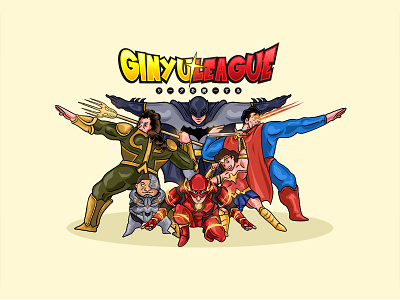 Ginyu League cartoon character comic cute design dragonball illustration japanese justiceleague sticker superhero wonderwoman