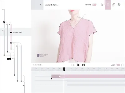 Interactive Video Editor Concept concept interactive media interactive video ui ux video editing