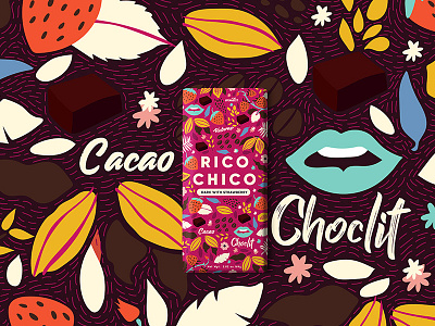 Rico Chico Strawberry and Dark chocolate chocolate cranberry meroo packaging ricochico