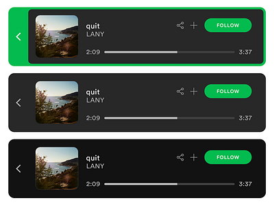 Spotify Currently Playing Widget (dark v1) currently music player playing spotify uiux widget