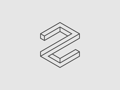 Isometric isometric lines mark s shape stroke