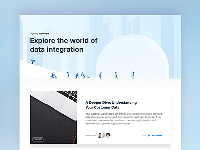 Xplenty Webinars Page illustration layout ui ux web design webinar
