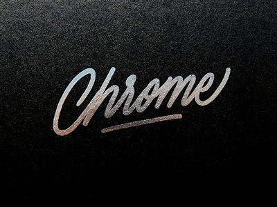 Chrome brush type calligraphy custom type lettering logo logotype type typography