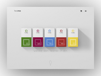Project "Tearex" - Landing Page landing page screendesign shop tea ui user interface ux